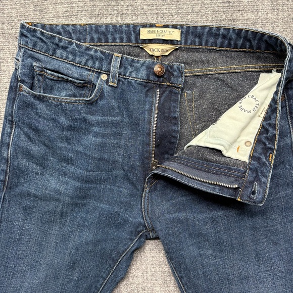 Levis Made & Crafted Jeans Mens 34x32 Blue Tack Slim Straight Leg Italy Made - Picture 4 of 16
